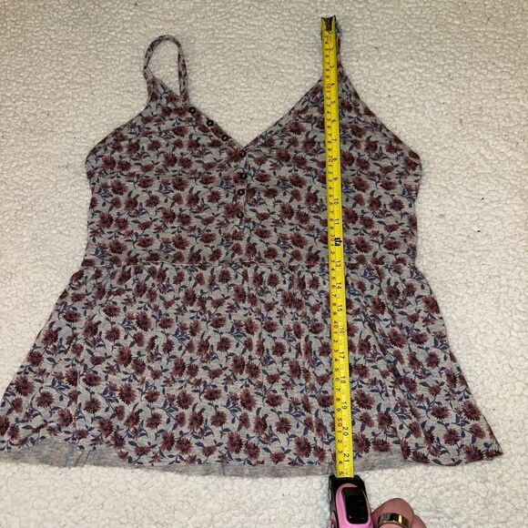 American Eagle Women’s Gray Purple Floral Tank Top Medium EUC - Picture 8 of 10